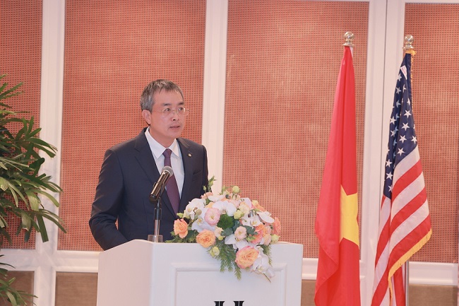 Ông Đặng Ngọc Hòa, Chủ tịch HĐQT Vietnam Airlines phát biểu tại sự kiện